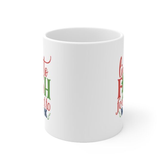 "Live to Fish Forced to Work" - Funny Double Sided Print - White Ceramic Mug 11oz - Image 2