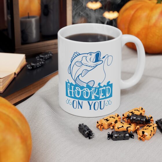 "Hooked on You" - Funny Double Sided Print - White Ceramic Mug 11oz - Image 7