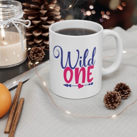 "Wild One" - Funny Double Sided Print - White Ceramic Mug 11oz - Image 4