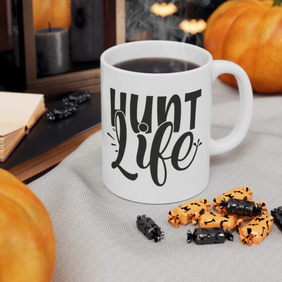 "Hunt Life" - Funny Double Sided Print - White Ceramic Mug 11oz - Image 7