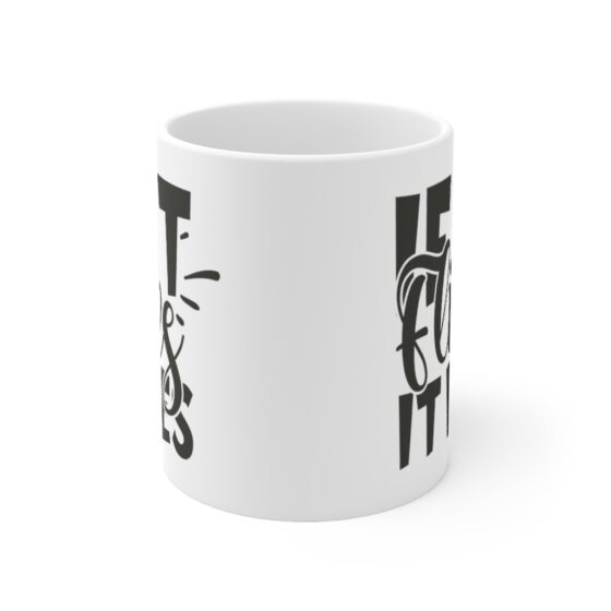 "If It Flies It Dies" - Funny Double Sided Print - White Ceramic Mug 11oz - Image 2