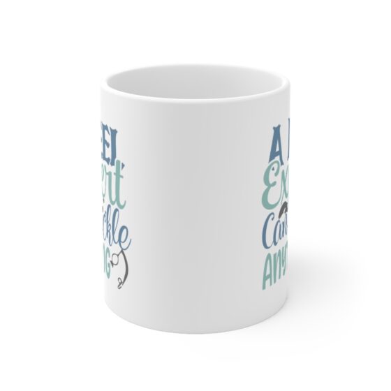 "A Reel Expert Can Tackle Anything" - Funny Double Sided Print - White Ceramic Mug 11oz - Image 2