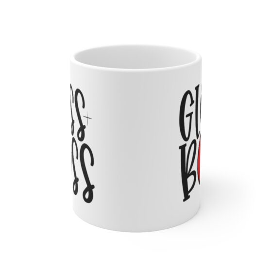 "Gloss Boss" - Funny Double Sided Print - White Ceramic Mug 11oz - Image 2