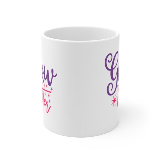 "Glow Getter" - Funny Double Sided Print - White Ceramic Mug 11oz - Image 2