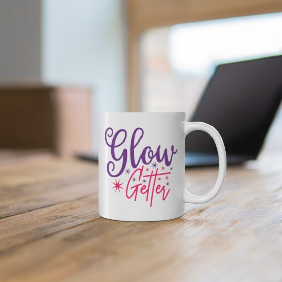 "Glow Getter" - Funny Double Sided Print - White Ceramic Mug 11oz - Image 6