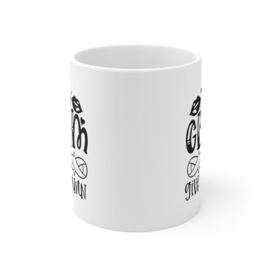 "Too Glam to Give a Damn" - Funny Double Sided Print - White Ceramic Mug 11oz - Image 2