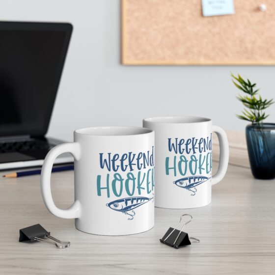 "Weekend Hooker" - Funny Double Sided Print - White Ceramic Mug 11oz - Image 5