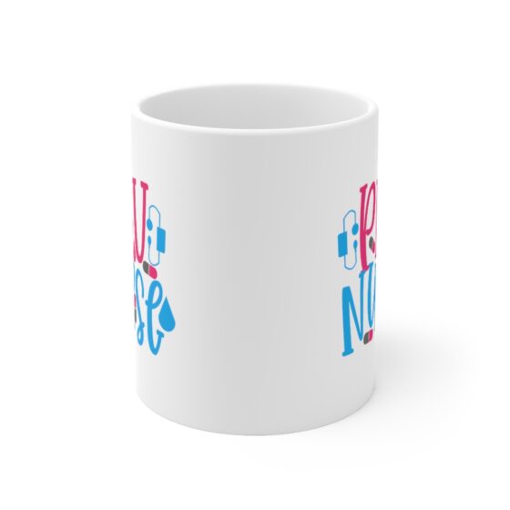 "PICU Nurse" - Funny Double Sided Print - White Ceramic Mug 11oz - Image 2