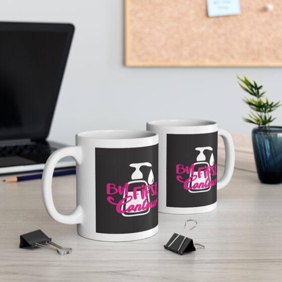 "But First Contour" - Funny Double Sided Print - White Ceramic Mug 11oz - Image 5