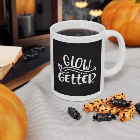 "Glow Getter" - Funny Double Sided Print - White Ceramic Mug 11oz - Image 7