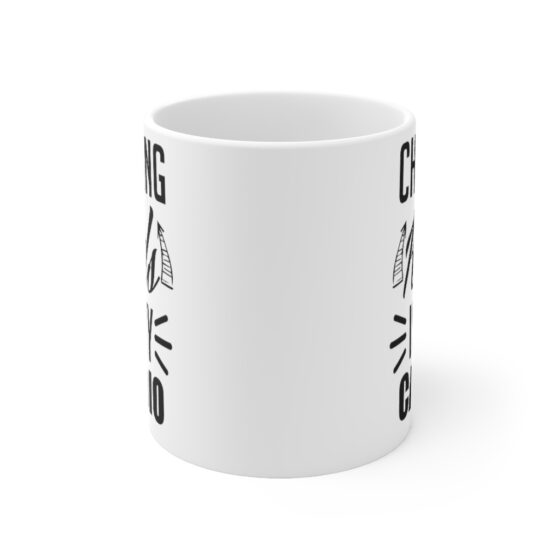"Chasing Kids is my Cardio" - Funny Double Sided Print - White Ceramic Mug 11oz - Image 2