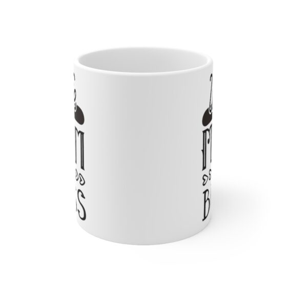 "Wife Mom Boss" - Funny Double Sided Print - White Ceramic Mug 11oz - Image 2