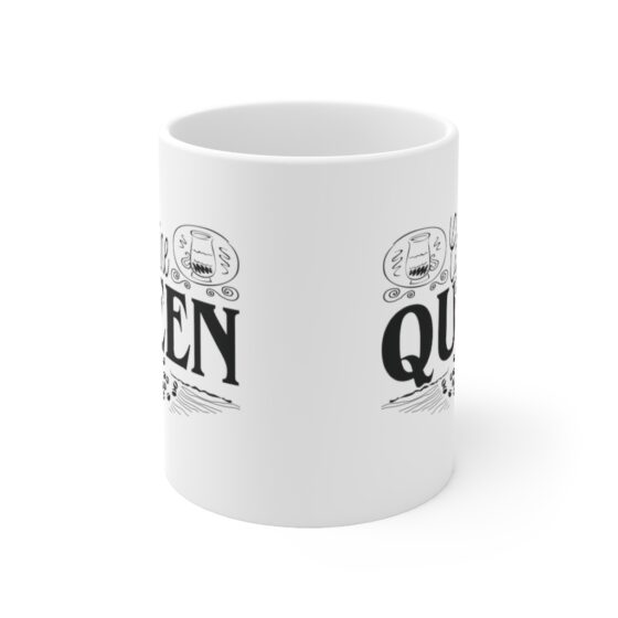 "Caffeine Queen" - Funny Double Sided Print - White Ceramic Mug 11oz - Image 2