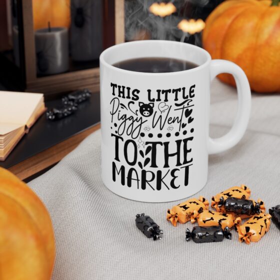 "This Little Piggy went to the Market" - Funny Double Sided Print - White Ceramic Mug 11oz - Image 7