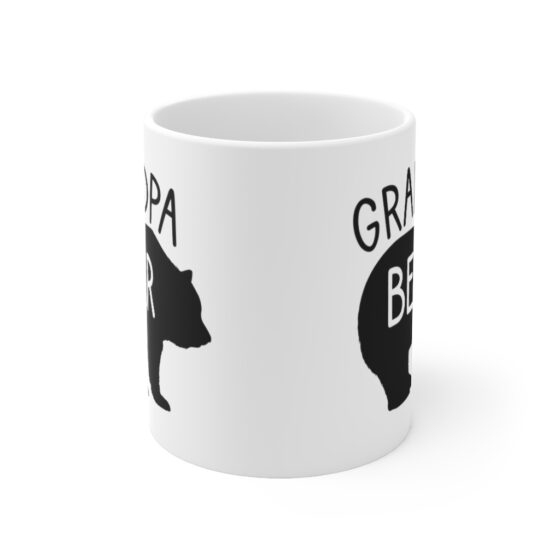 "Grandpa Bear" - Funny Double Sided Print - White Ceramic Mug 11oz - Image 2