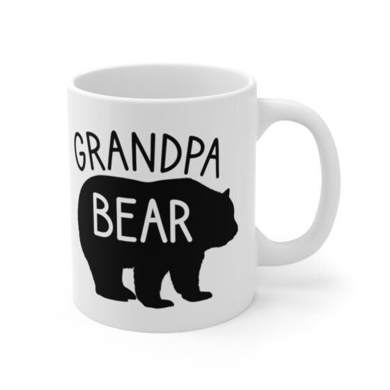 "Grandpa Bear" - Funny Double Sided Print - White Ceramic Mug 11oz - Image 3