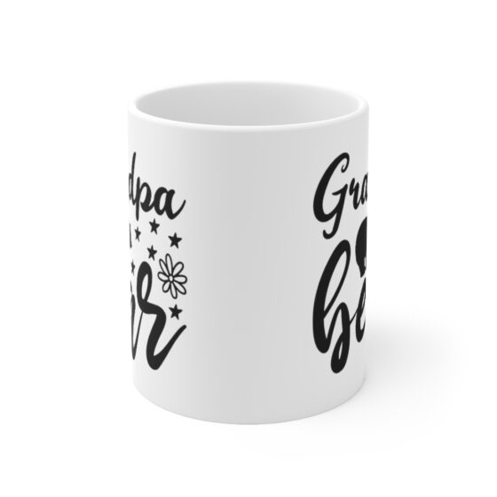 "Grandpa Bear" - Funny Double Sided Print - White Ceramic Mug 11oz - Image 2