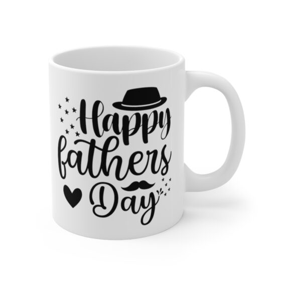 "Happy Father's Day" - Funny Double Sided Print - White Ceramic Mug 11oz - Image 3