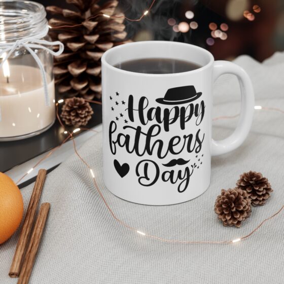 "Happy Father's Day" - Funny Double Sided Print - White Ceramic Mug 11oz - Image 4