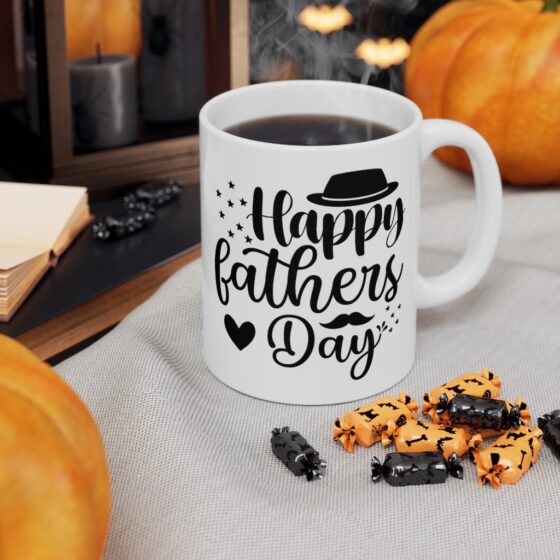 "Happy Father's Day" - Funny Double Sided Print - White Ceramic Mug 11oz - Image 7