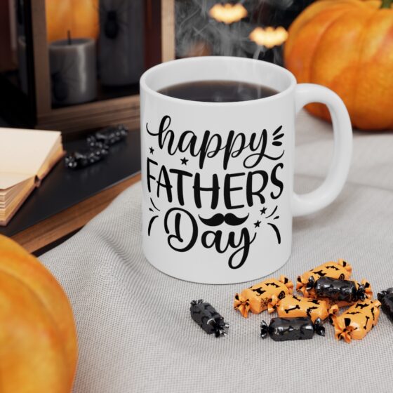 "Happy Father's Day" - Funny Double Sided Print - White Ceramic Mug 11oz - Image 7