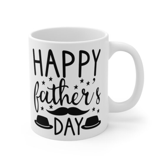 "Happy Father's Day" - Funny Double Sided Print - White Ceramic Mug 11oz - Image 3