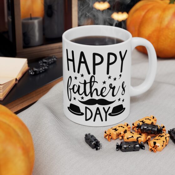 "Happy Father's Day" - Funny Double Sided Print - White Ceramic Mug 11oz - Image 7