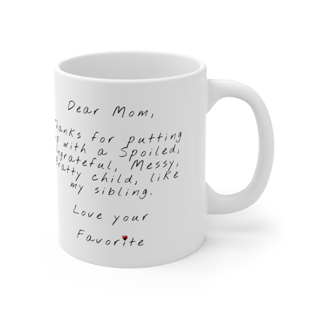 Dear Mom Thanks for Putting Up with A Spoiled Funny Apron by BeeGeeTees