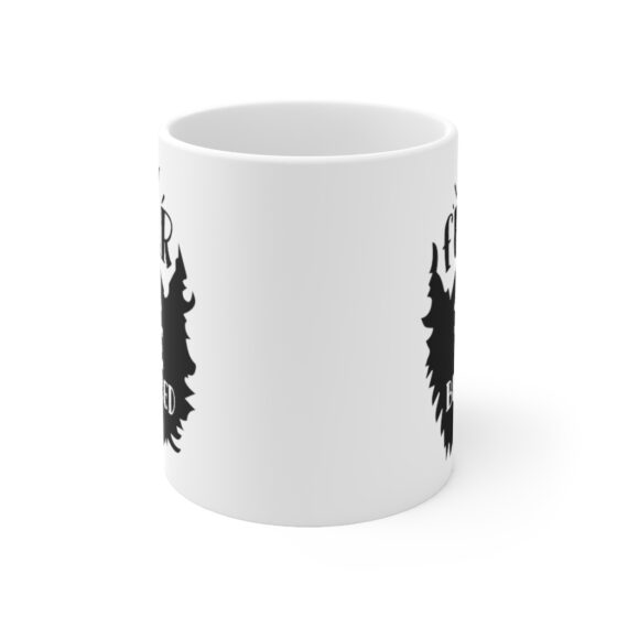 "Fear the Bearded Dad" - Funny Double Sided Print - White Ceramic Mug 11oz - Image 2