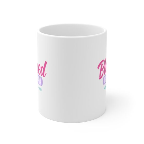 "Blessed Grandpa" - Funny Double Sided Print - White Ceramic Mug 11oz - Image 2