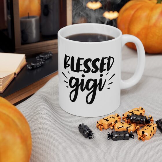 "Blessed Gigi" - Funny Double Sided Print - White Ceramic Mug 11oz - Image 7