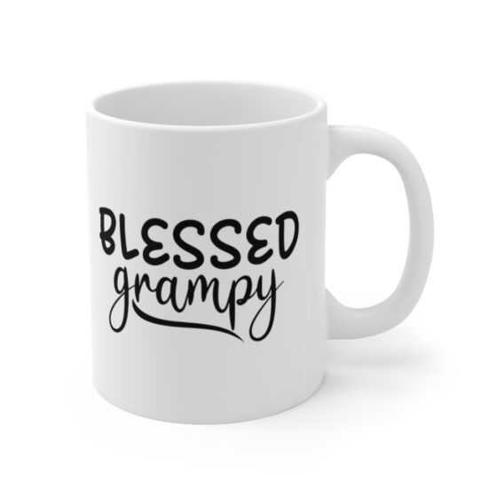 "Blessed Grampy" - Funny Double Sided Print - White Ceramic Mug 11oz - Image 3