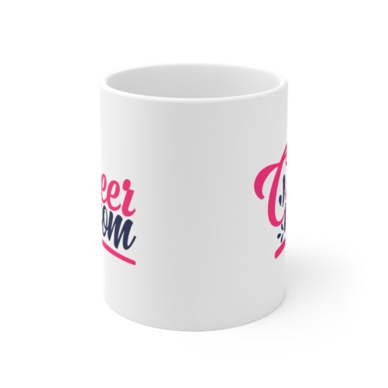 "Cheer Mom" - Funny Double Sided Print - White Ceramic Mug 11oz - Image 2