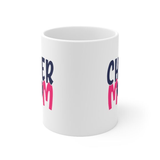 "Cheer Mom" - Funny Double Sided Print - White Ceramic Mug 11oz - Image 2
