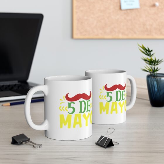 "5 de Mayo" - Funny Double Sided Print - White Ceramic Mug 11oz - Image 5