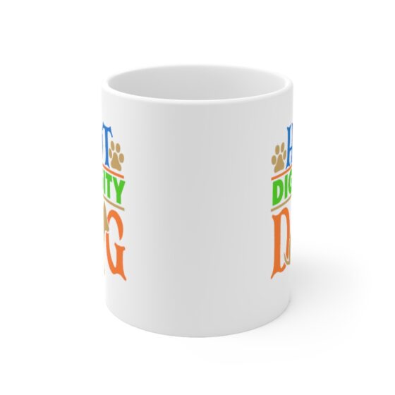 "Hot Diggity Dog" - Funny Double Sided Print - White Ceramic Mug 11oz - Image 2