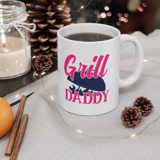 "Grill Daddy" - Funny Double Sided Print - White Ceramic Mug 11oz - Image 4