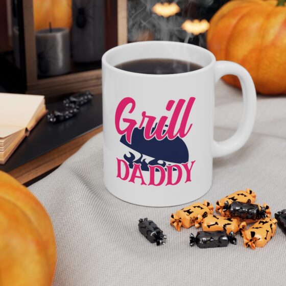 "Grill Daddy" - Funny Double Sided Print - White Ceramic Mug 11oz - Image 7