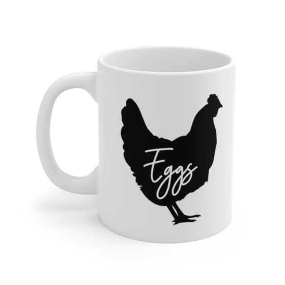 "Eggs" - Funny Double Sided Print - White Ceramic Mug 11oz