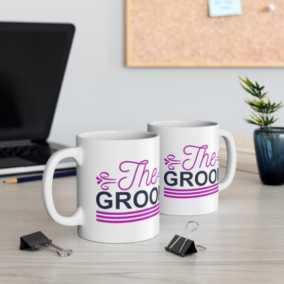 "The Groom" - Funny Double Sided Print - White Ceramic Mug 11oz - Image 5