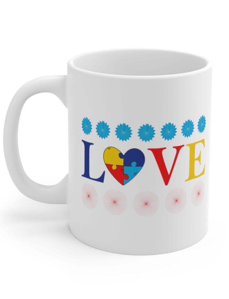 "Love" - Funny Double Sided Print - White Ceramic Mug 11oz