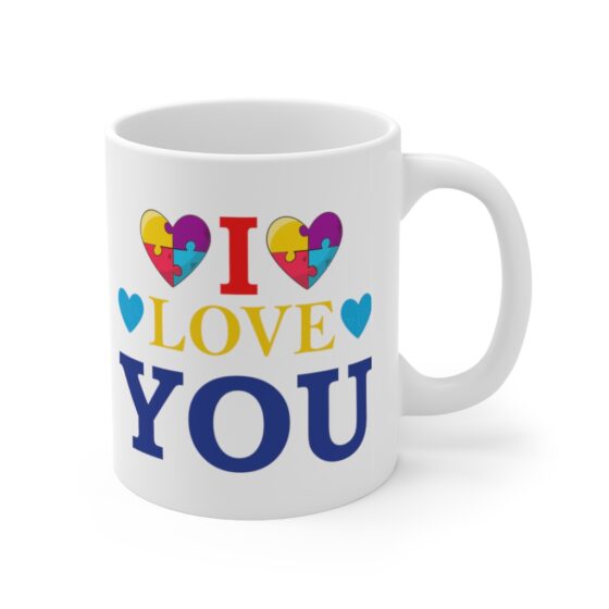 "I Love You" - Funny Double Sided Print - White Ceramic Mug 11oz - Image 3