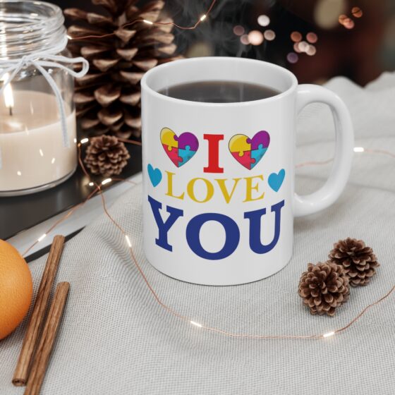 "I Love You" - Funny Double Sided Print - White Ceramic Mug 11oz - Image 4