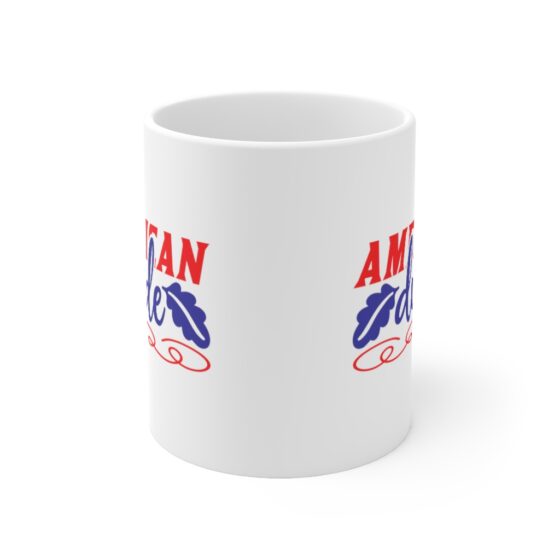 "American Dude" - Funny Double Sided Print - White Ceramic Mug 11oz - Image 2