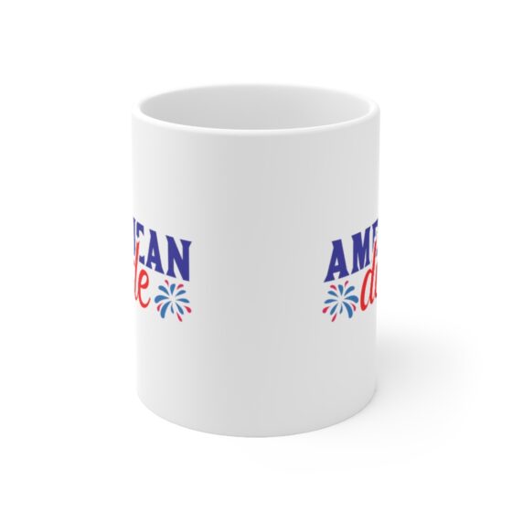 "American Dude" - Funny Double Sided Print - White Ceramic Mug 11oz - Image 2