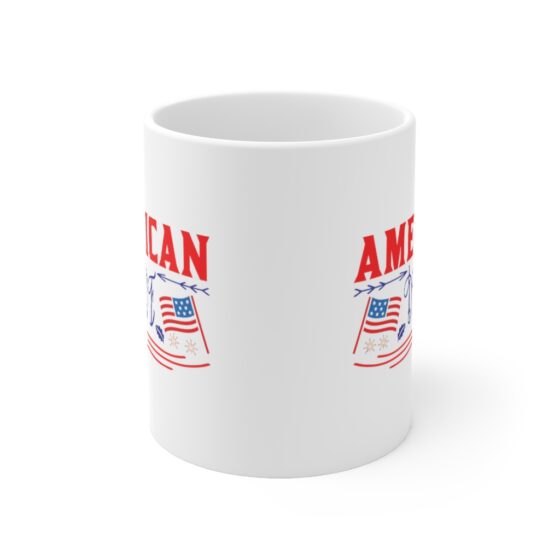 "American Dude" - Funny Double Sided Print - White Ceramic Mug 11oz - Image 2