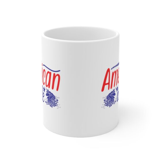 "American Dude" - Funny Double Sided Print - White Ceramic Mug 11oz - Image 2