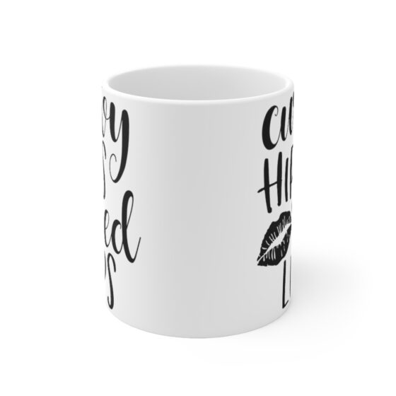 "Curvy Hips Red Lips" - Funny Double Sided Print - White Ceramic Mug 11oz - Image 2