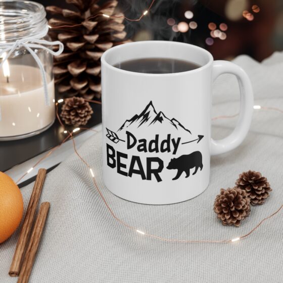 "Daddy Bear" - Funny Double Sided Print - White Ceramic Mug 11oz - Image 4