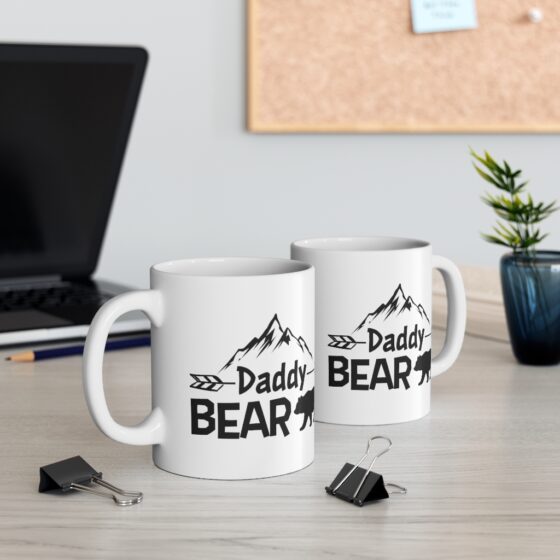 "Daddy Bear" - Funny Double Sided Print - White Ceramic Mug 11oz - Image 5